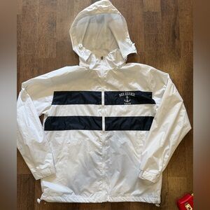 White and Black Bar Harbor Windbreaker